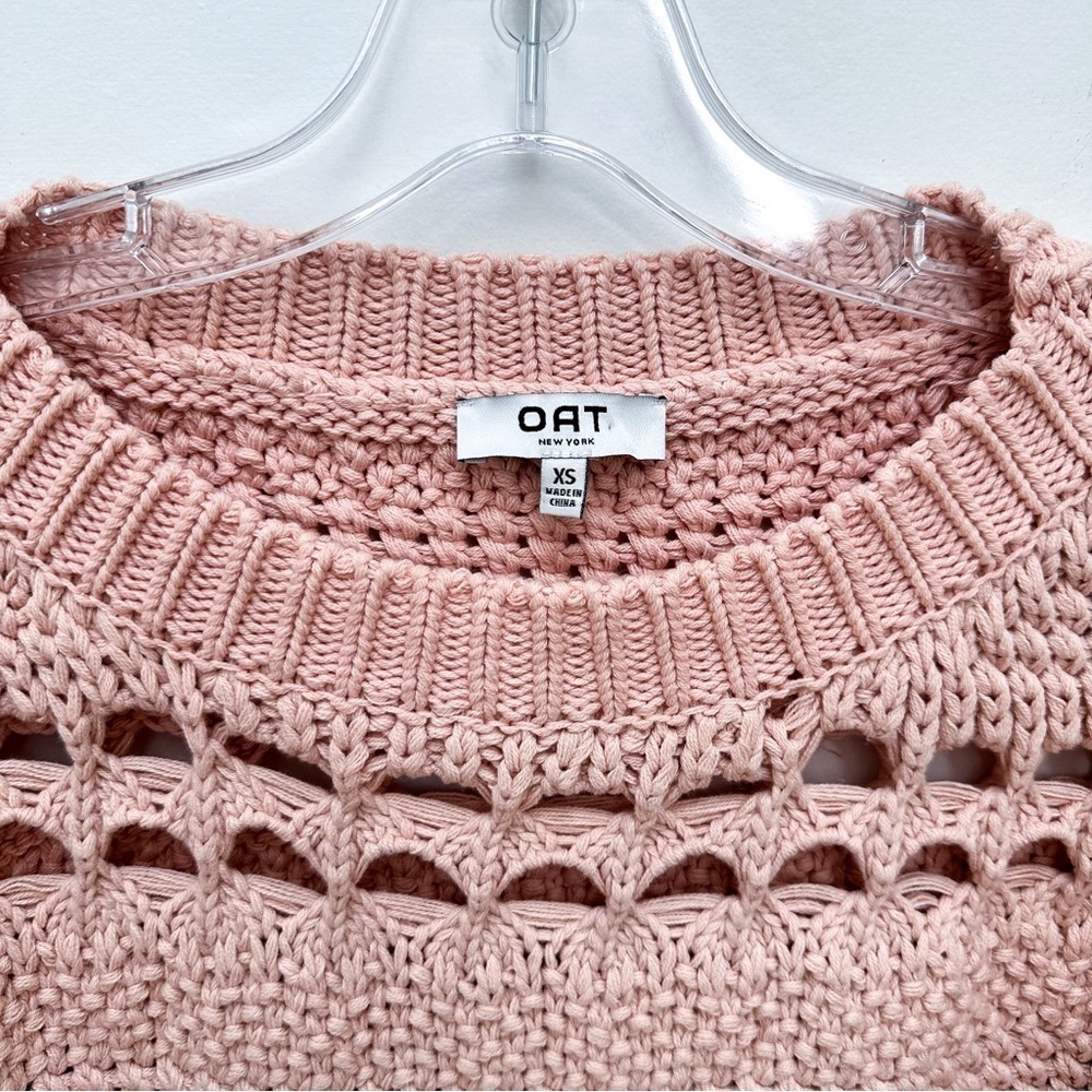 OAT Multi Weave 3/4 Sleeve‎ Sweater Top - Picture 4 of 8
